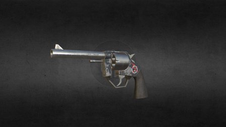 Post-apocalyptic .38 Revolver 3D Model