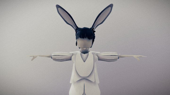 WIP: Hairy Hill - Rabbit Girl - Ver.02 3D Model