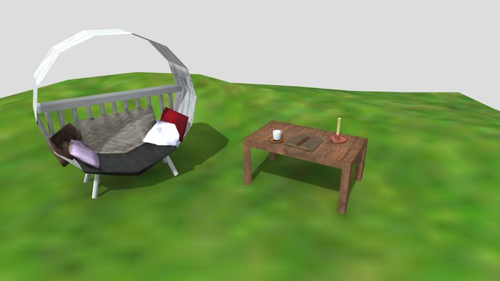 DAE 5 Finished props - Grandma's Garden 3D Model
