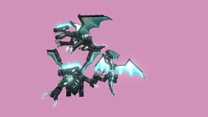 Minecraft soul Dragon 3D Model