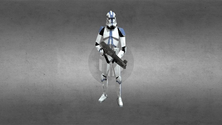Clone Trooper Phase II - Revenge of The Sith 3D Model