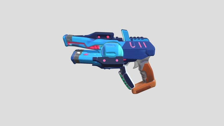 Pistolet de faille de la Fondation 3D Model