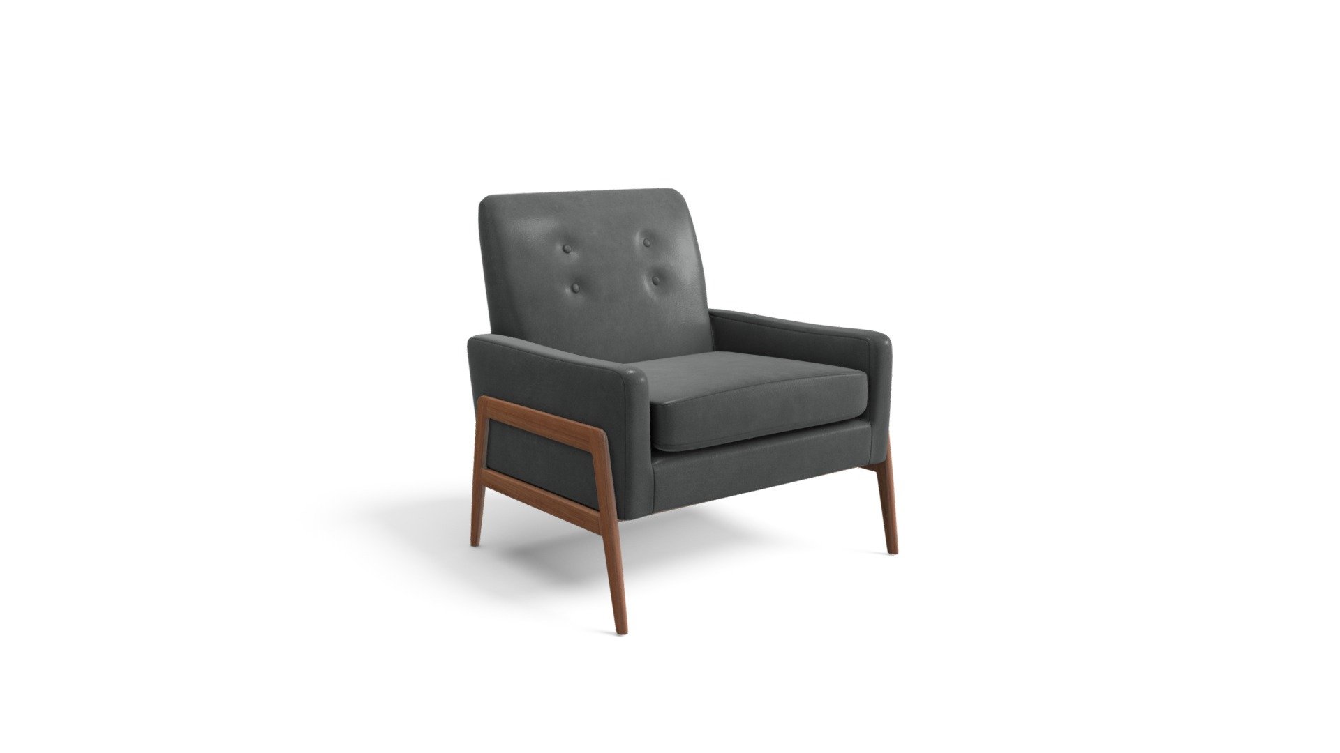 Cecil Armchair, Oxford Grey Premium Leather