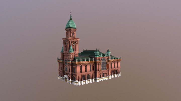 Lewiston Maine city hall 3D Model