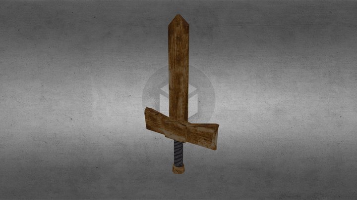 Simple Wood Sword 3D Model