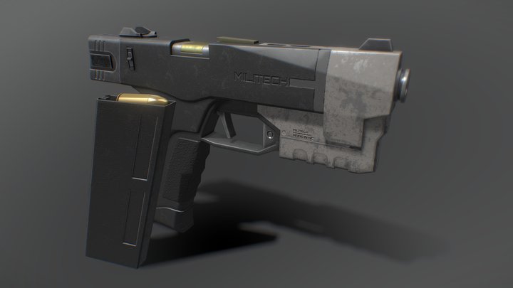 Militech Pistol Showcase 3D Model