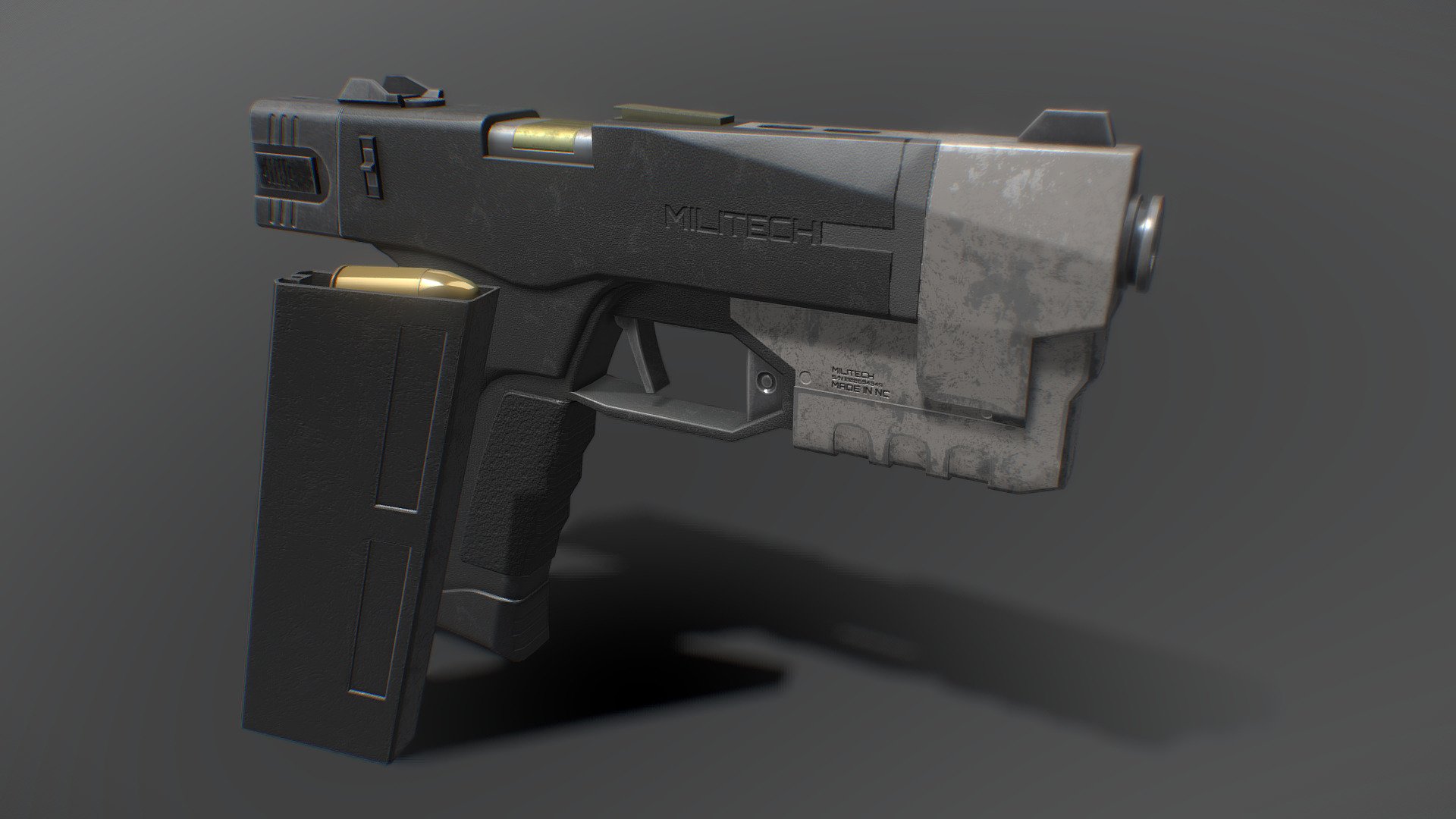 Militech Pistol Showcase - 3D model by Harra [9427060] - Sketchfab