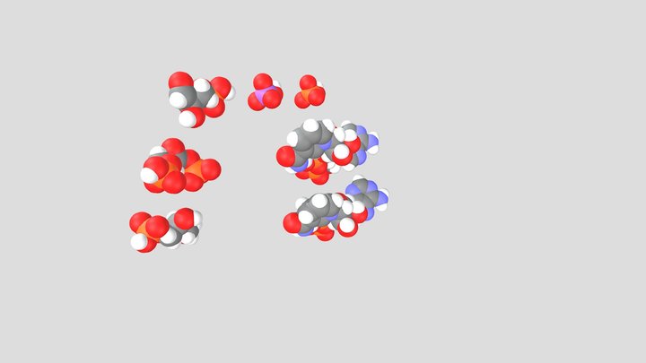 Molecules (van der Waals) 3D Model
