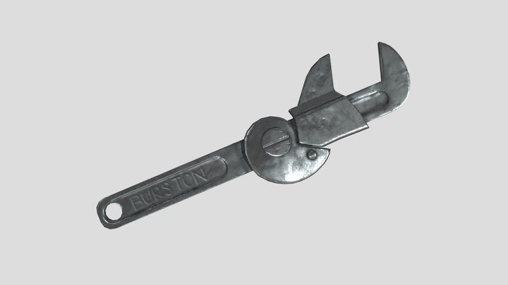 Vintage English Burston Wrench 3D Model