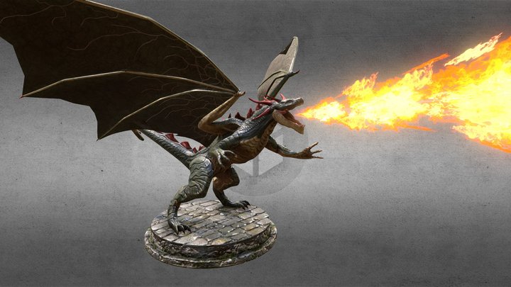 Drake the Dragon Low poly 3D Model