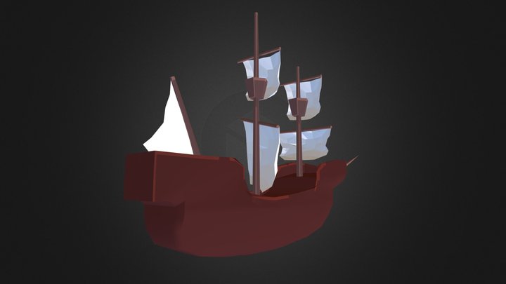 Galleon - Low poly 3D Model