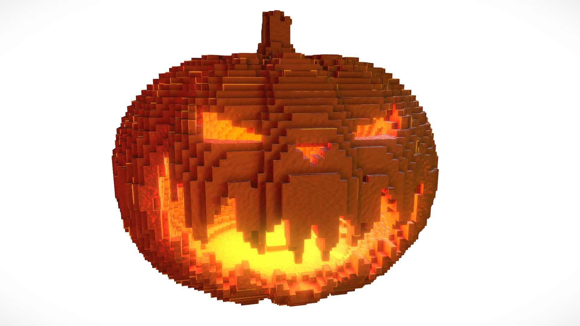 かぼちゃ Voxel Halloween Pumpkin かぼちゃ - 3D model by Lucid