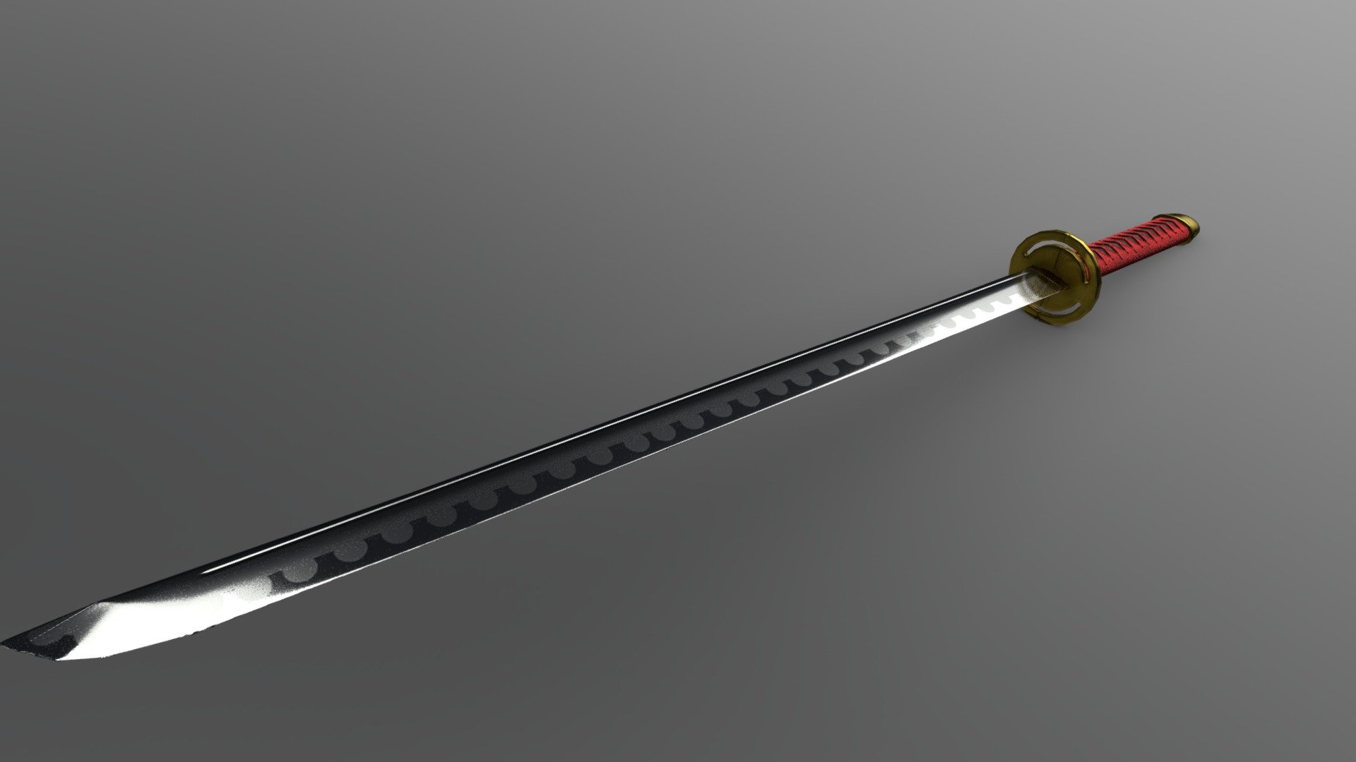 Katana - 3d Model By Gabriel (@outlawblaze) [942c4a4] - Sketchfab