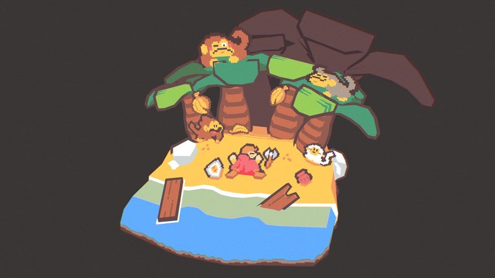 1 - Monkey Island 3D Model