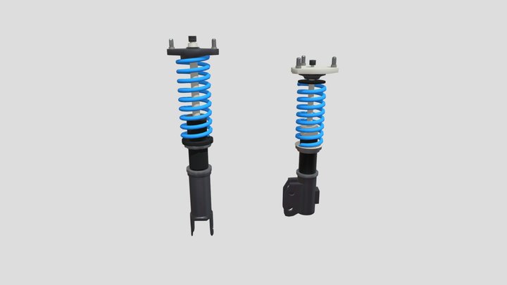 Blue Coilovers 3D Model