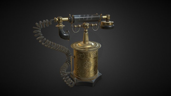 Old Telephone | Game Ready Asset 3D Model