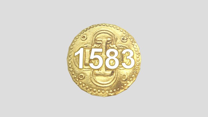 doblón de oro 1583 3D Model