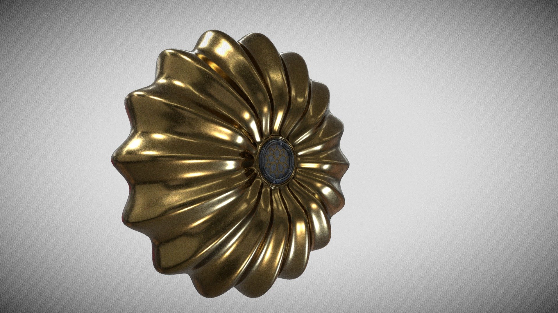 FANCY COPPER ORNATE HANDLE KNOB