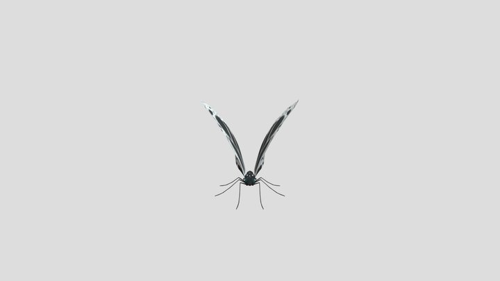 Black Resilience Butterfly 3D Model