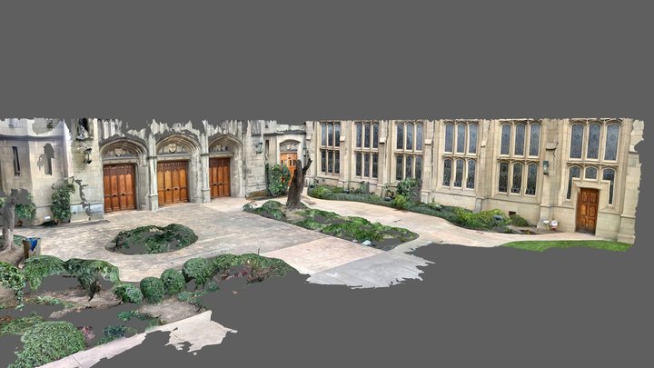Church courtyard 3D Model