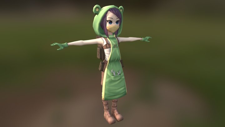 Inchester-chan from Banzai Escape 3D Model