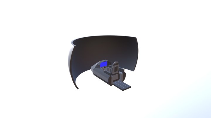 F35 With Dome 3D Model