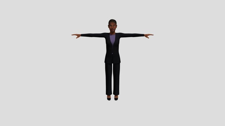 Black Female Unity 3D Model