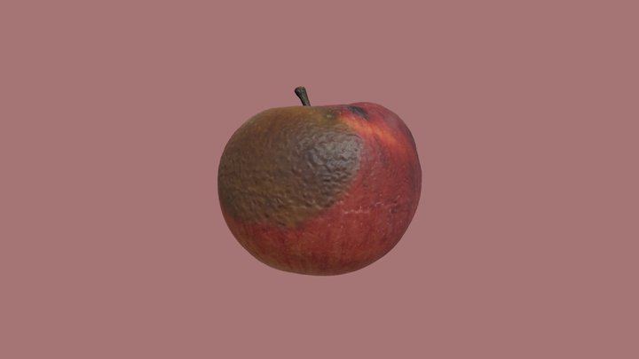 [photogrammetry] AR ready rotten apple 3D Model