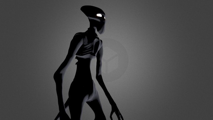 Pratice Alien Sculpt 3D Model