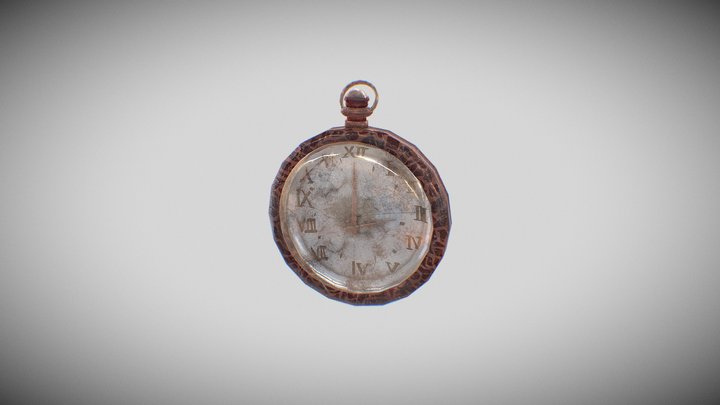 Broken Pocket Watch 3D Model