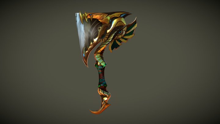 Low Poly Axe 3D Model