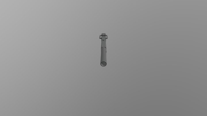 Low Poly Sci-Fi Gun Asset 3D Model