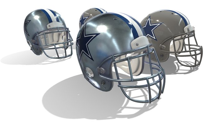 Dallas Cowboys helmet 3D Model