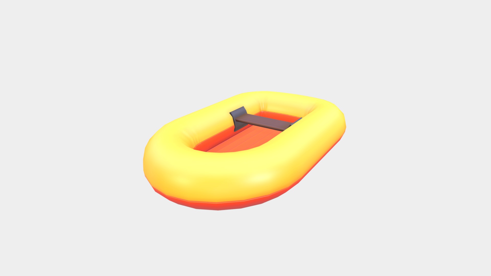 3D model Rubber Raft - This is a 3D model of the Rubber Raft. The 3D model is about logo.