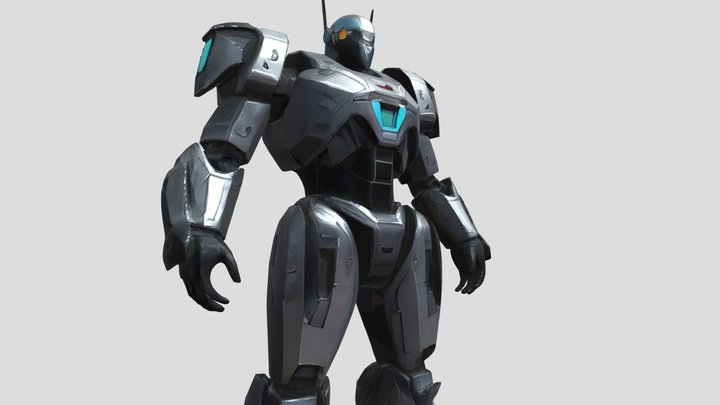 Futuristic Droid 3D Model