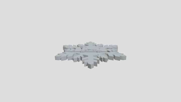Snowflake Anime Girl 3D Model