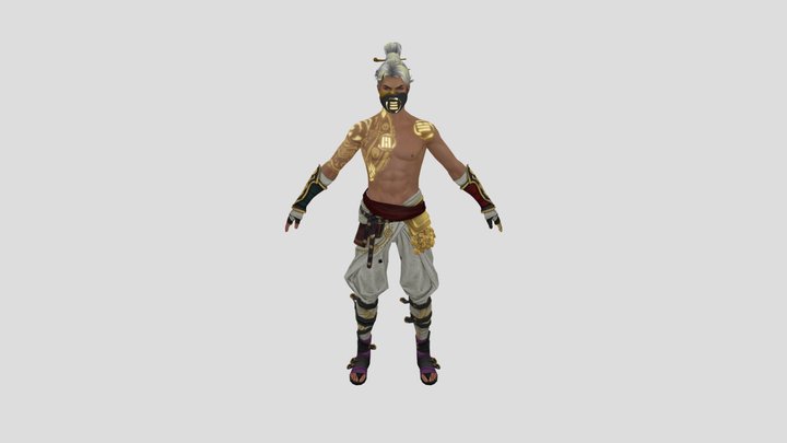 Free Fire Golden Shade Bundle 3D Model 3D Model