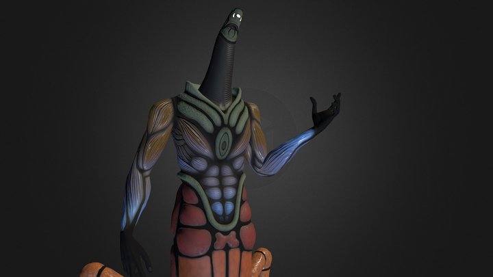 Insectoid Alien 3D Model