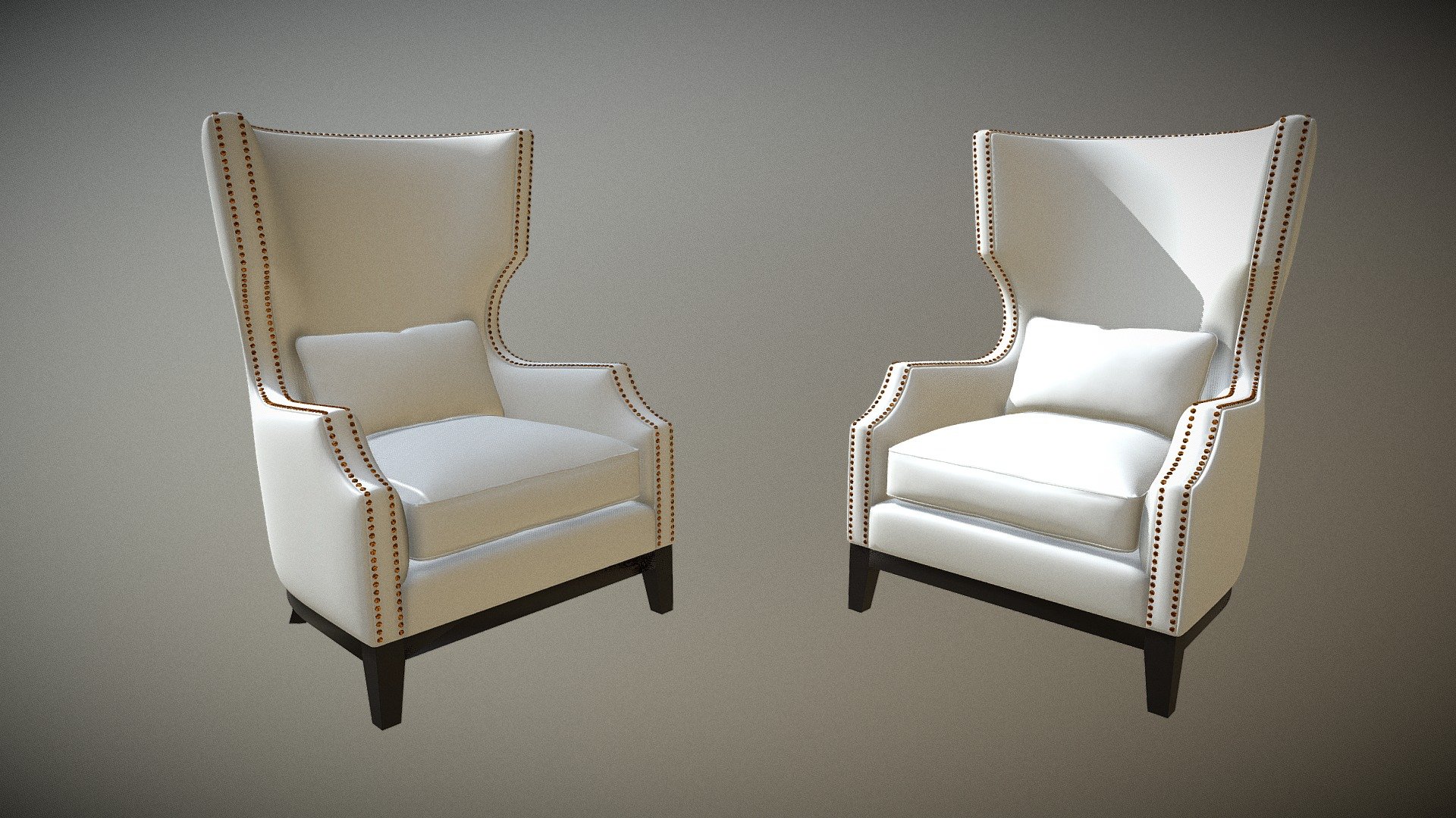 Designer model of a leather chair