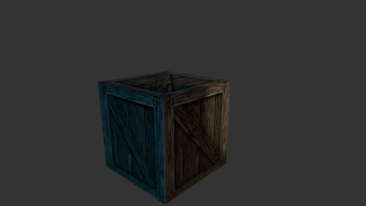 Caja de madera 3D Model