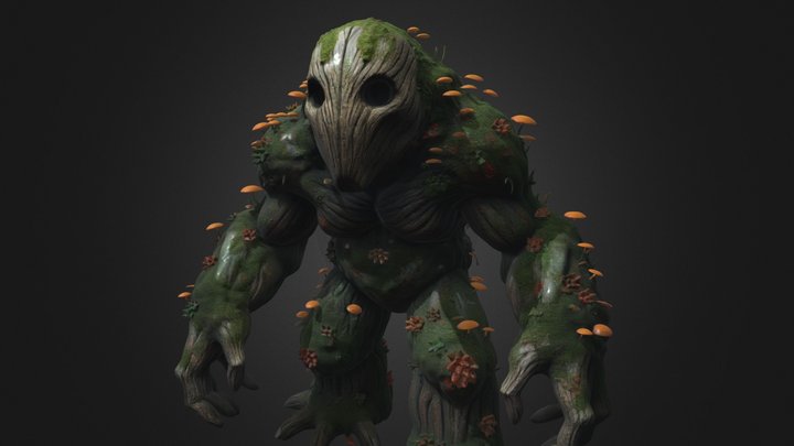 Ancient Mossy Earth Golem – Kostenloses 3D-Modell STL