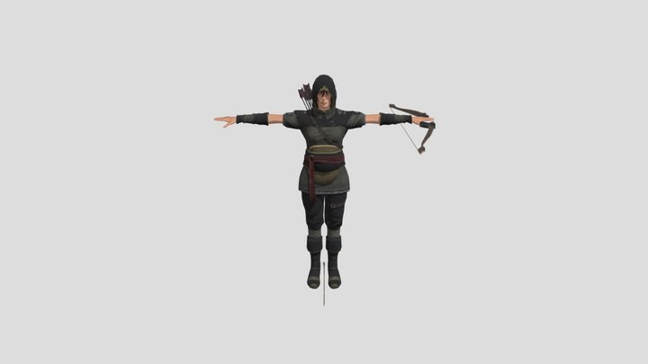 Erika the Archer 3D Model