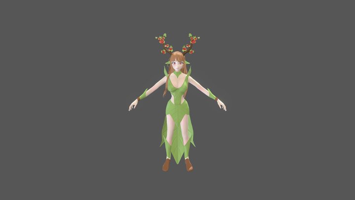 con Girl 3D Model