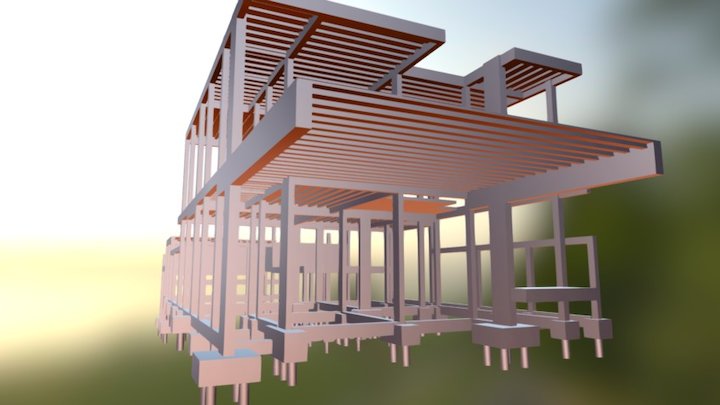 Estrutura de Concreto Armado - Sobrado 3D Model