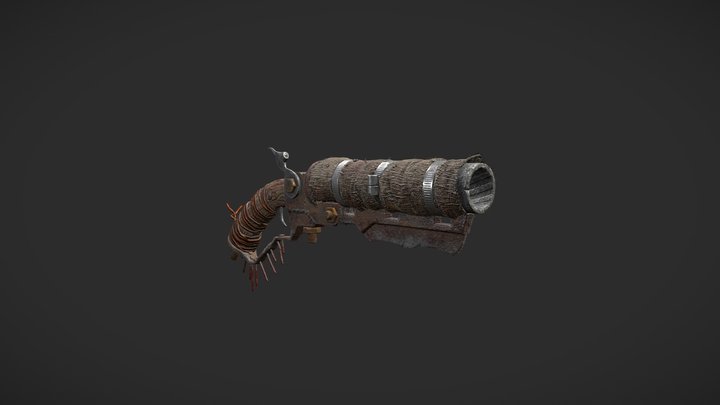 Sawed off shotgun 3D Model