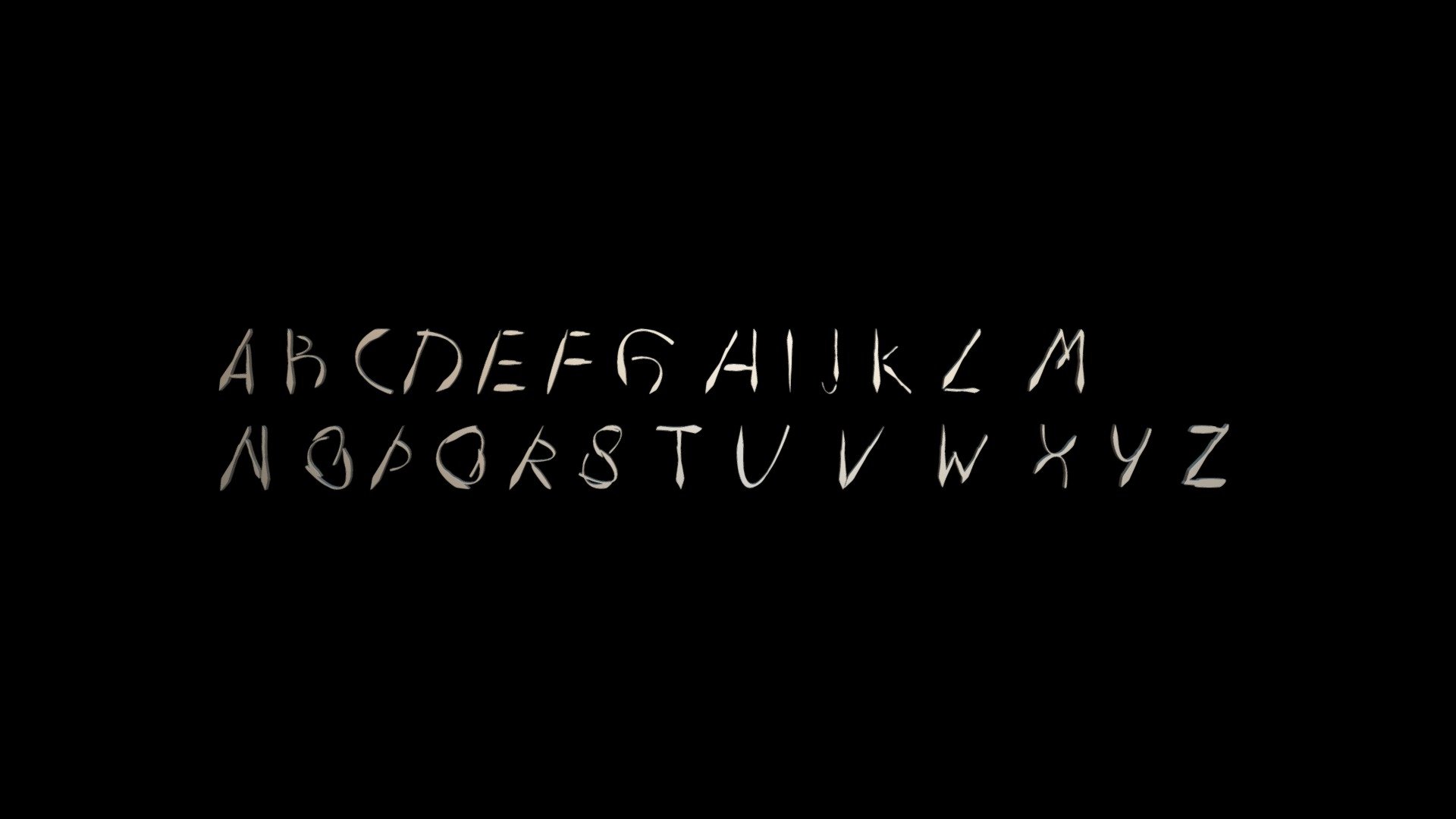 SharShur FONT PLAIN Upper Letters