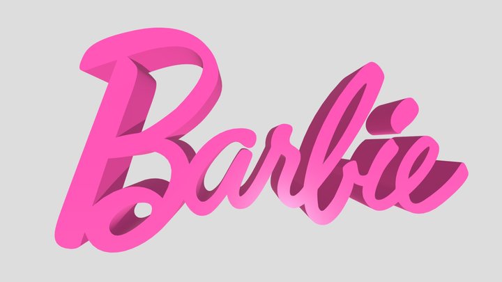 Barbie logo 3d 3D Model