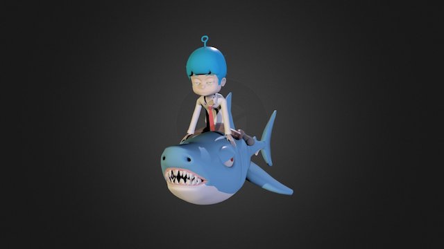Mr.Rn and Shark 3D Model