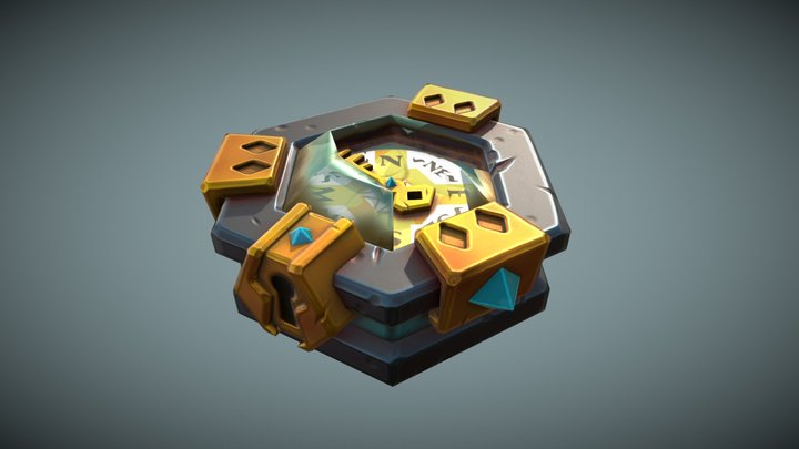 Stylized Compass - Daily Prop Practise 3D Model