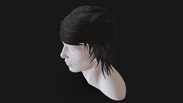 Hair 9 printable 3D model 3D printable  CGTrader